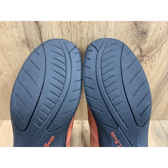 LL Bean BeanSport Lace Up Sneaker Shoes Womens Size 8 M Red Brick Suede Feldspar - Picture 13 of 15